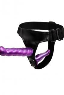 �ift Tarafl� Mor Renk Belden Ba�lamal� Dildo